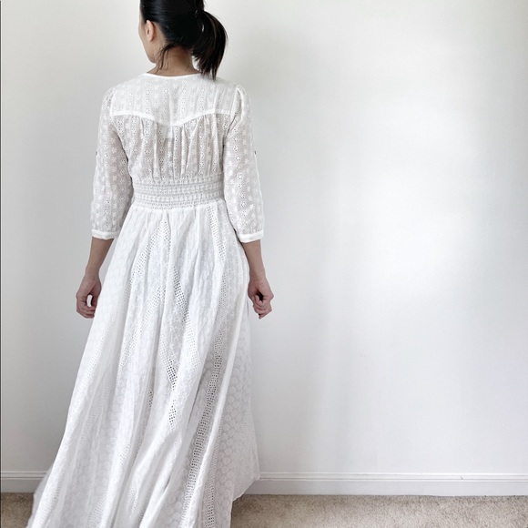 HARPER Crocheted  Maxi Dress - WHITE - Picture 8 of 8